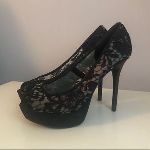 Mix No. 6 Black Lace Heel